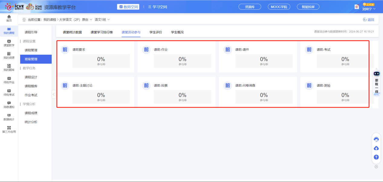 课堂活动参与2