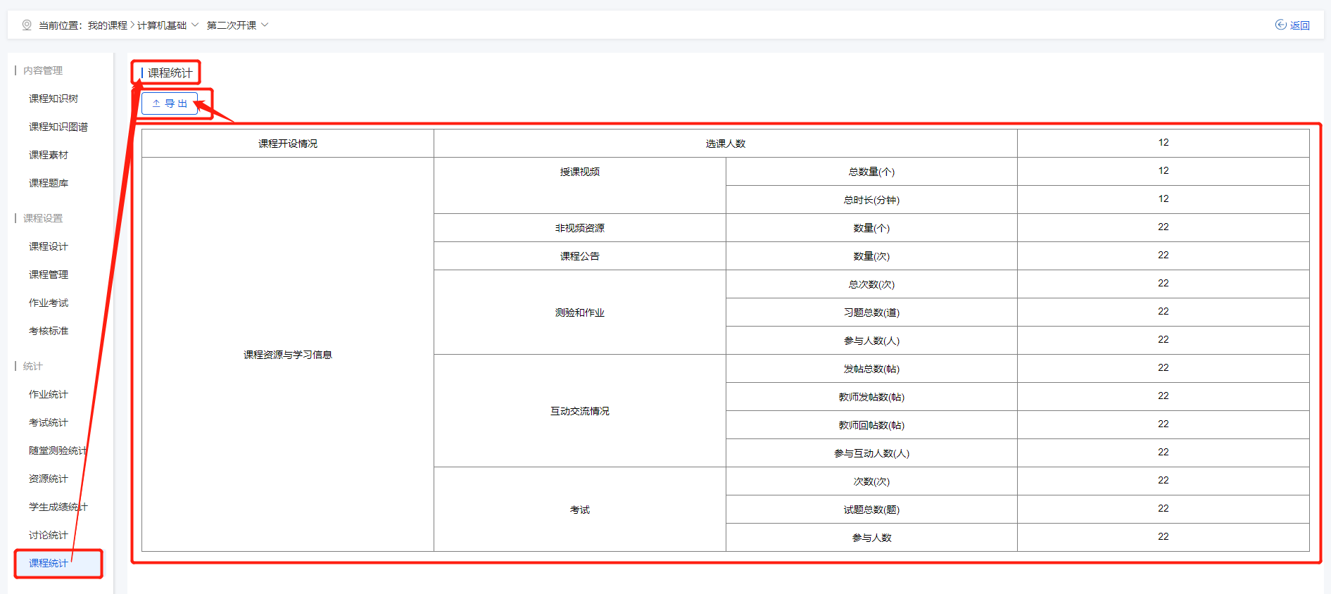 课程统计1